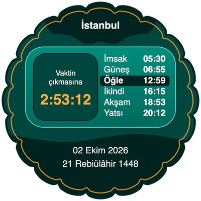 Madalyon widget'ı: geri sayım ve altı vakit