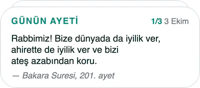 Günün Virdi ana ekran widget'ı